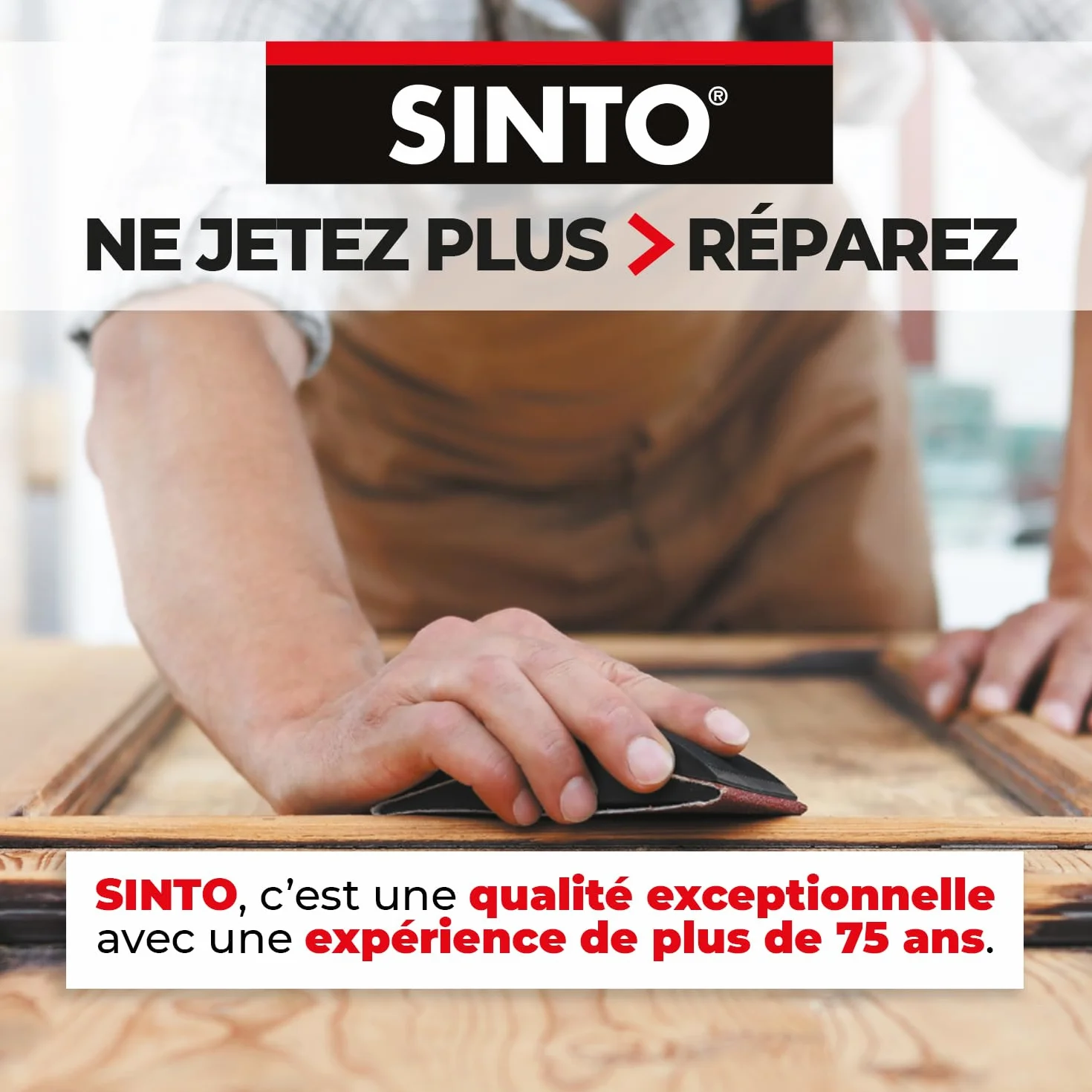 SINTO Joints Multi-Matériaux Chêne Clair - 300ml - Idéal pour les Endroits Difficiles d'Accès - Isole Parfaitement - Adhère Facilement - Sans Odeur (Lot de 2)
