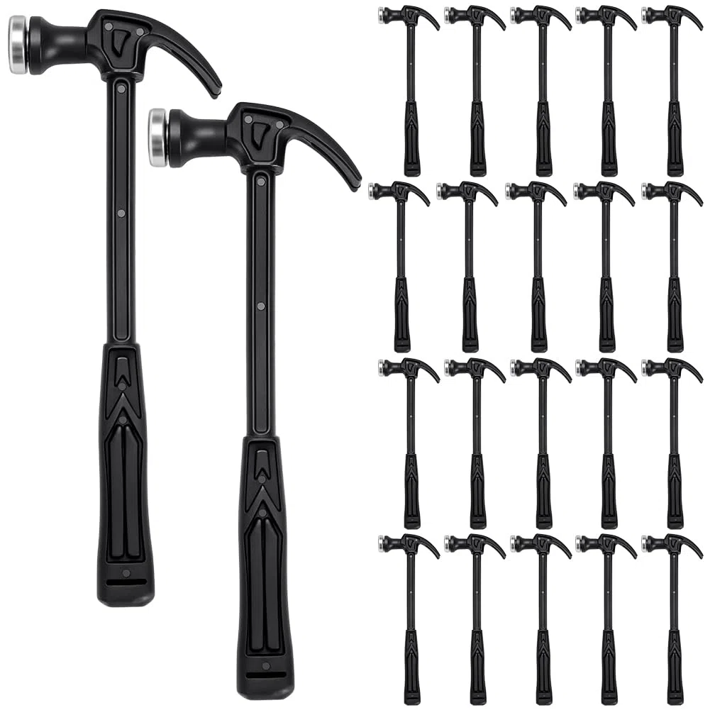 40 petit Marteau Ménager Mini Marteau à Griffes en Plastique de 18.2x6.5cm Petit Outil Ménager Mini Maillet Noir avec Griffe pour L'Artisanat le Bricolage le Travail du Bois Échappement
