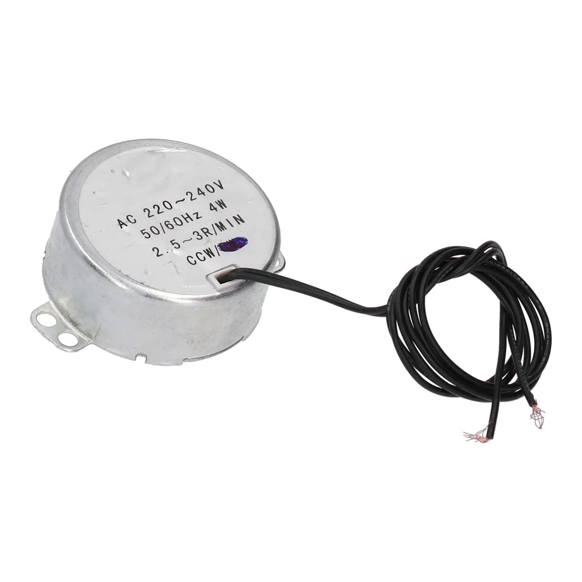 Micro Moteur Moteur Synchrone AC Aluminium Laiton TYC 50 220 240 V 2,5 3RPM 4W CCW Faible Bruit Couple Élevé Vitesse Constante pour Support d'affichage de Plateau Tournant de Chauffage de