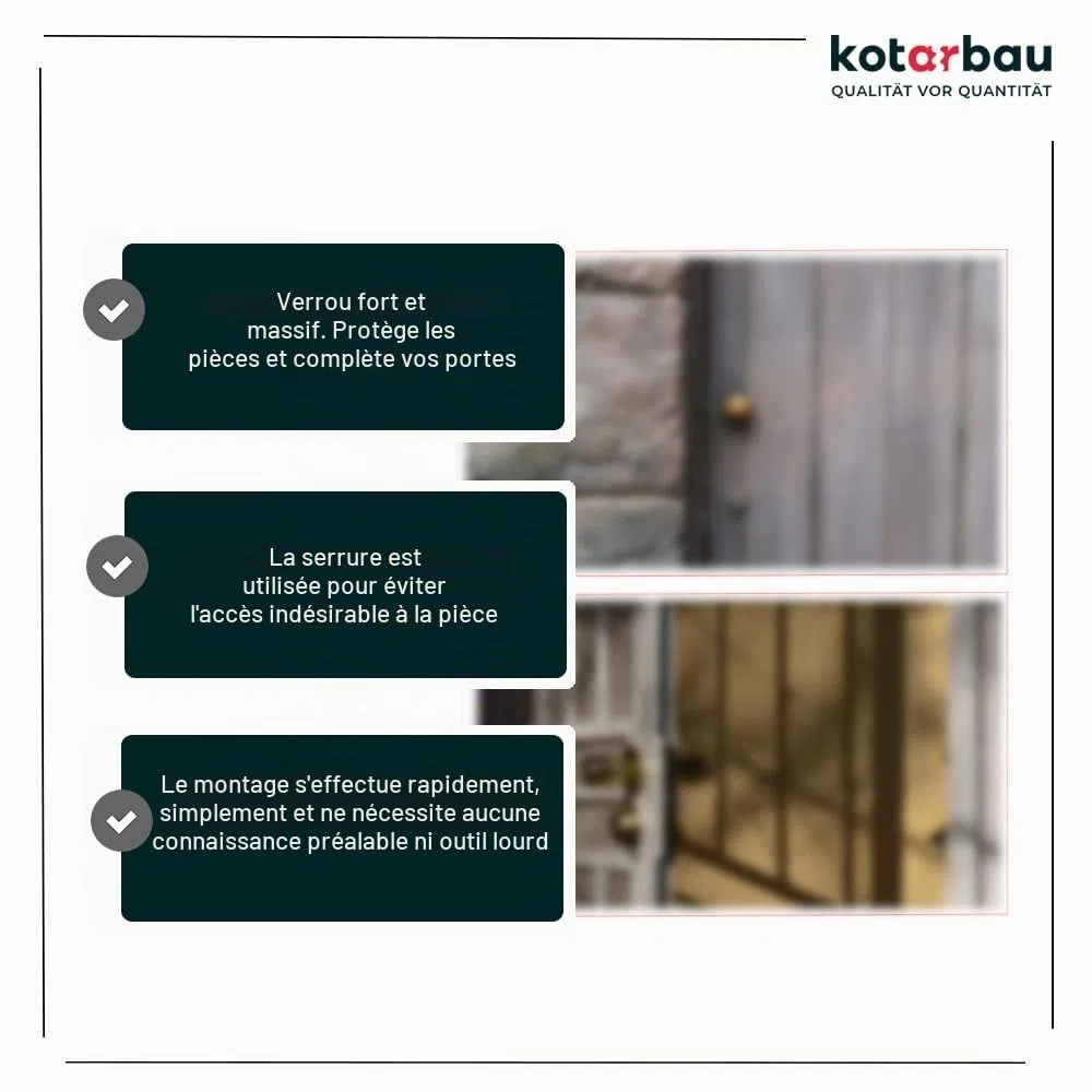 KOTARBAU Bouton de porte avec serrure - En métal - Rond - Avec 3 clés - Rosace à encastrer (satiné)