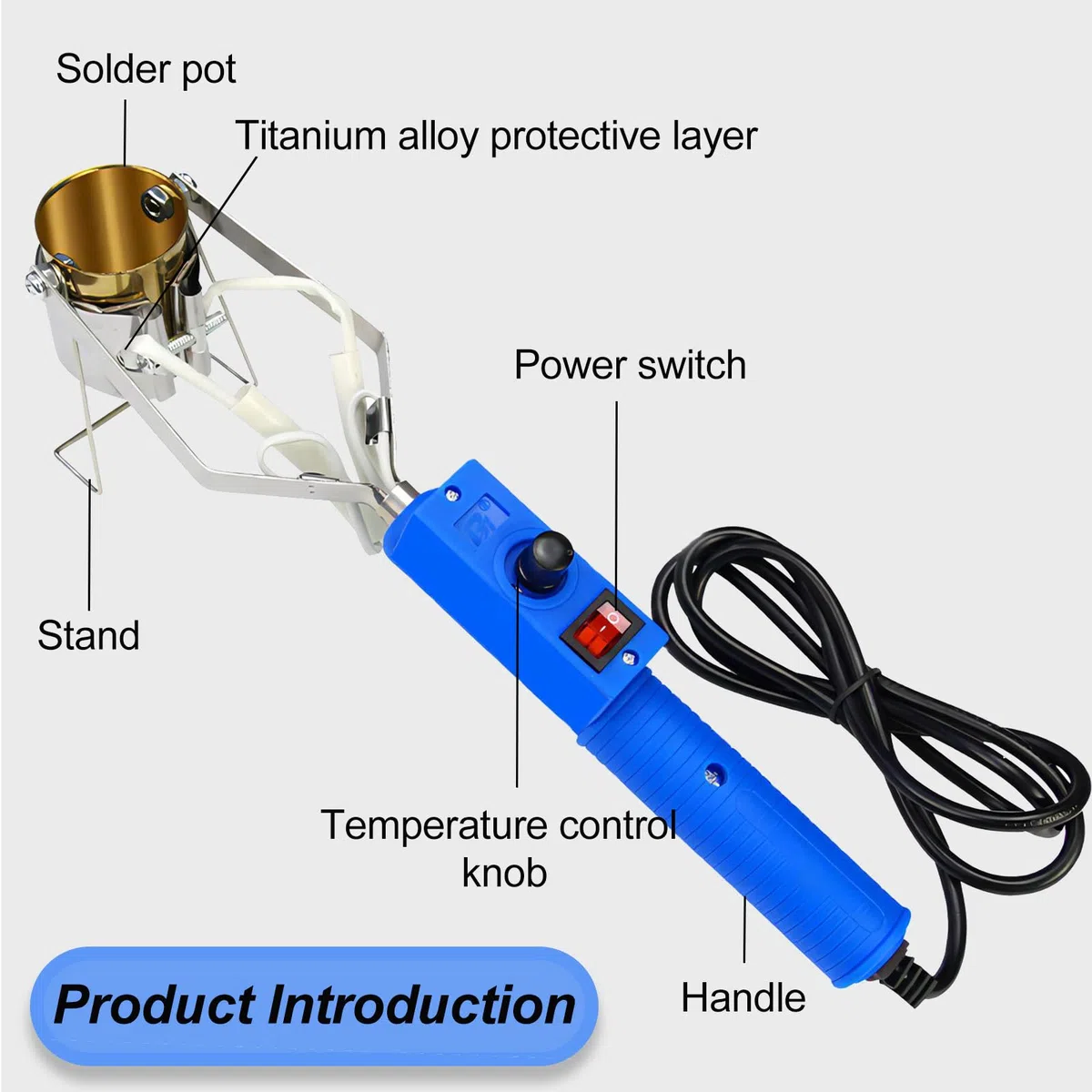 Pot à souder portable – Four électrique de fusion d'étain pour étamage et réparation de fils PCB, station de soudure portable en laiton, 380 W