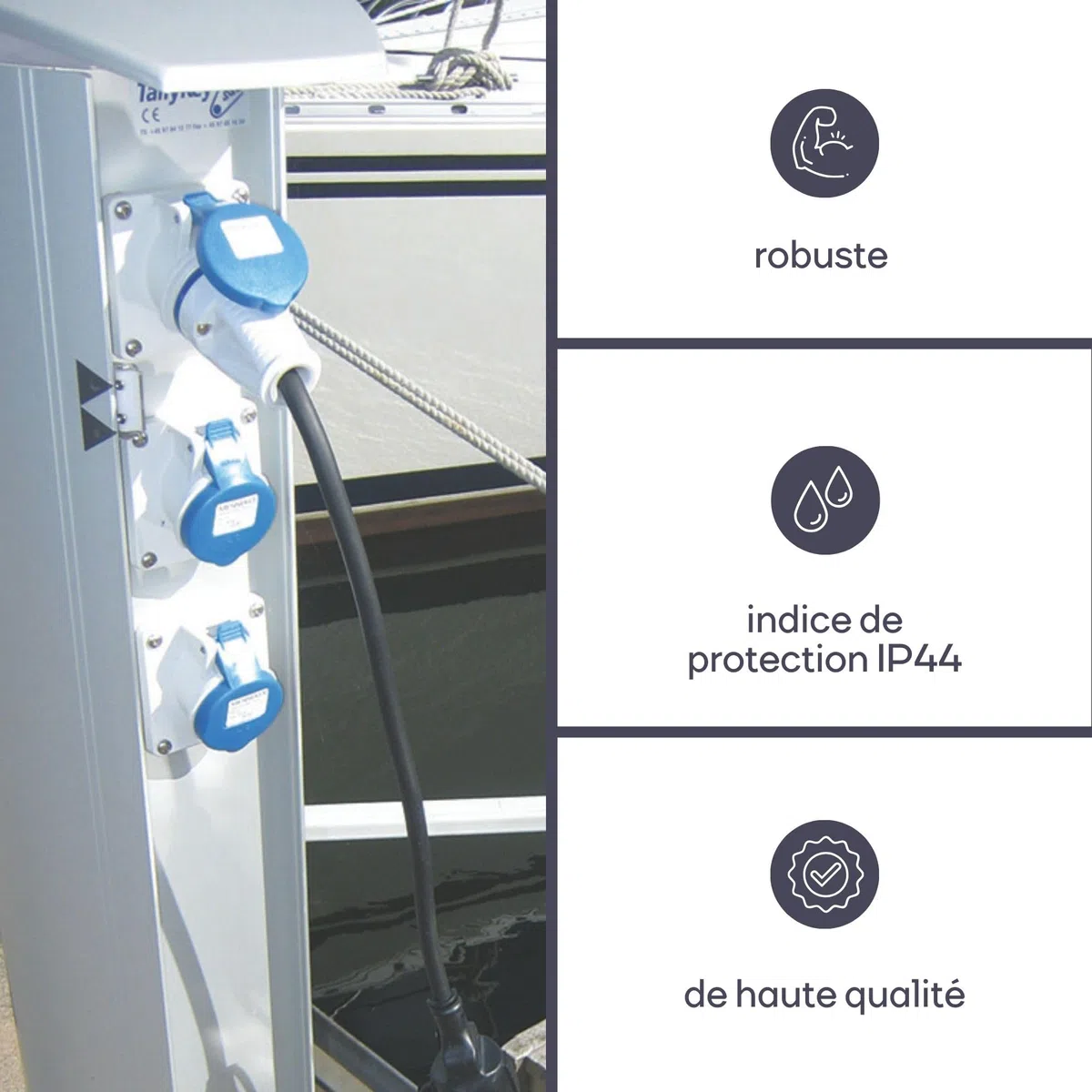 Perel CÂBLE ADAPTATEUR AVEC FICHE SCHUKO VERS PRISE CEE - 3 m