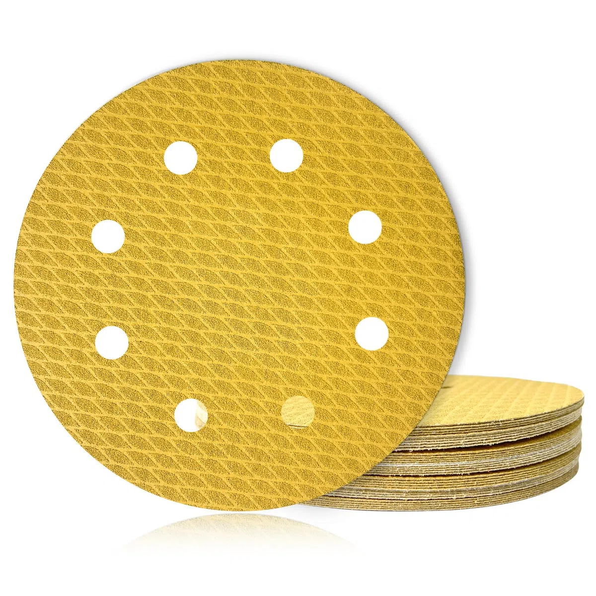 40 Pièces Disque Abrasif 180mm Papier Poncage Grains 60/80/120/240 - Compatible avec Ponceuse à Sec et Murale
