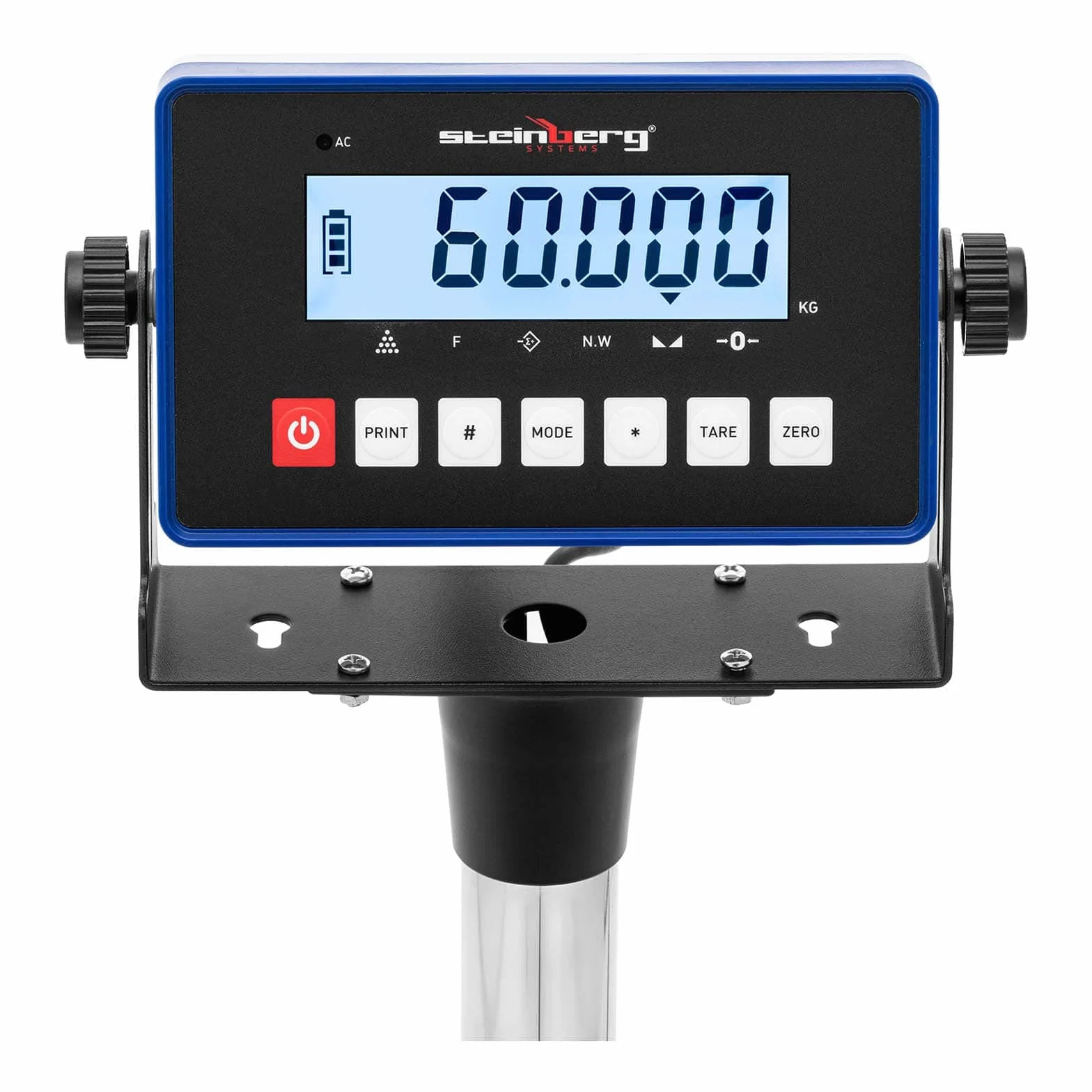 Steinberg Systems Balance industrielle Plate-forme 60 kg / 0,002 kg Surface de pesée : 300 x 400 mm Unités : Kg/lb LCD Avec colonne Précision