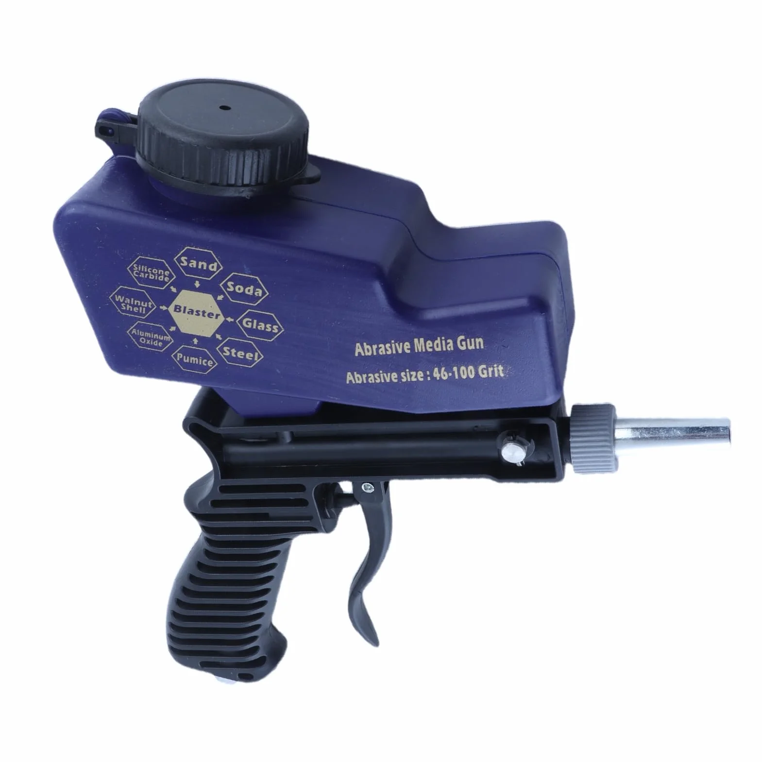 Sableuse à Alimentation par gravité, 70-150 PSI 6000 Tr/min Kit de Pistolet de Sablage à Main, Pistolet de Sablage à Air comprimé pour Nettoyer la Rouille, la saleté, le Décapant d
