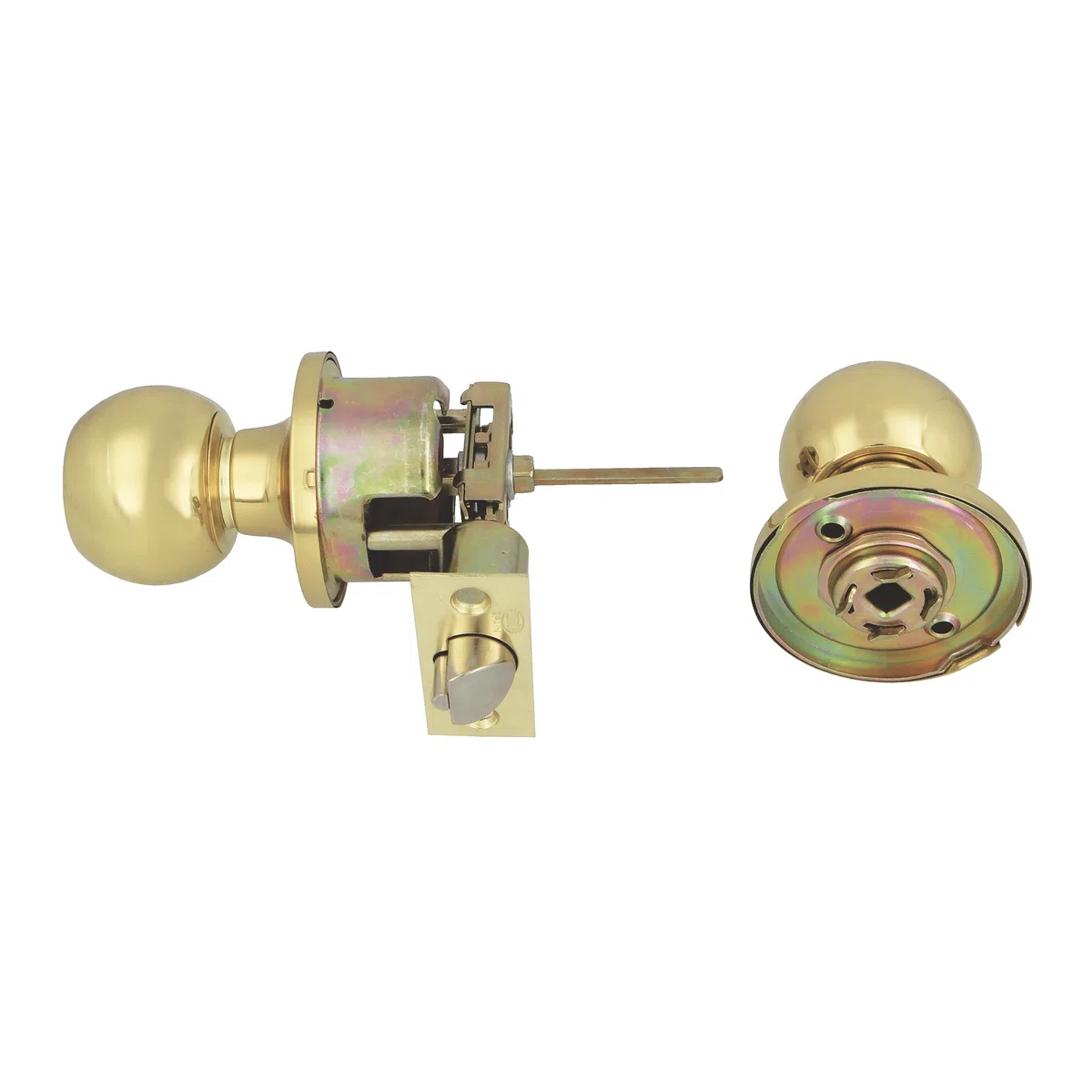 Amig - Bouton de Porte Rond en Laiton Poli 610 | Serrure à Encastrer Clé pour Meuble | Design Élégant et Moderne | Sécurité Renforcée, Bleu, Standard, Laiton