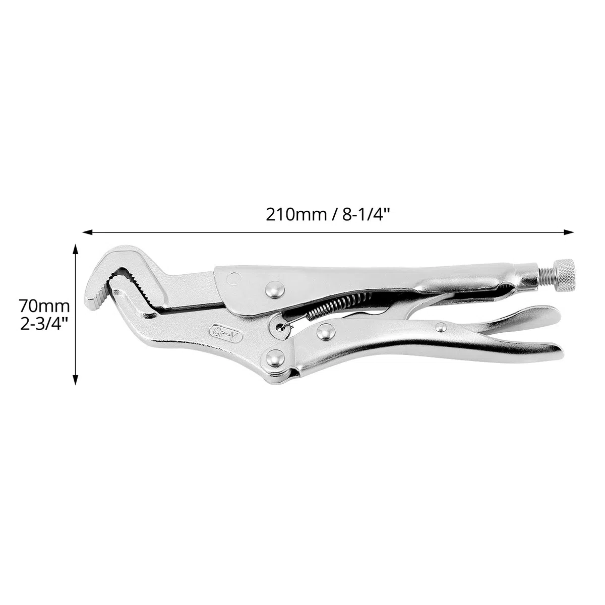 QWORK Pince à nez de perroquet de 22,9 cm en acier au chrome-molybdène avec mâchoire de verrouillage réglable, poignée antidérapante