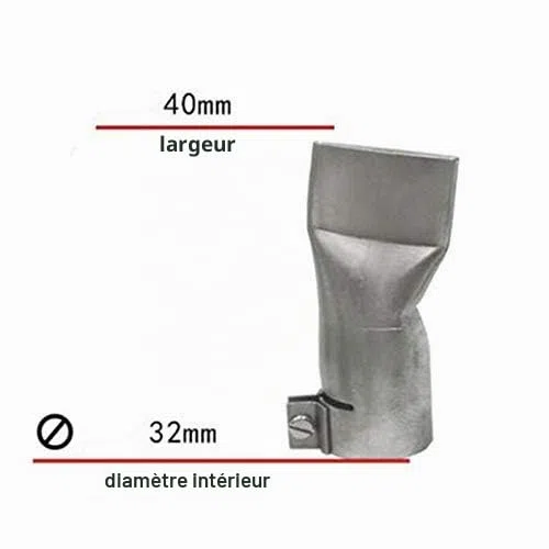 Buse de soudage plate de 20 mm + buse de soudage de 40 mm pour pistolet à souder en plastique de la plupart des marques