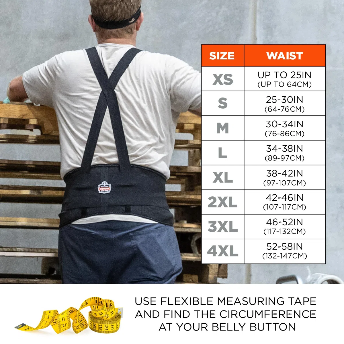 Ergodyne ProFlex 11094 économie Soutien dorsal élastique