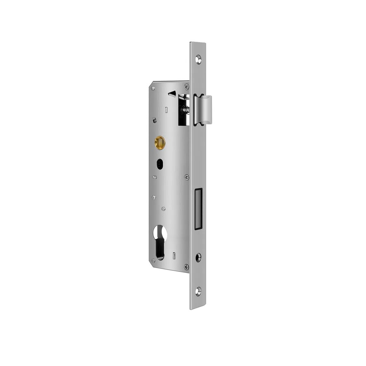 Serrure à cadre tubulaire en acier inoxydable - Distance : 92 mm - Distance au canon : 40 mm - Porte de jardin - Insert pour gauche/droite