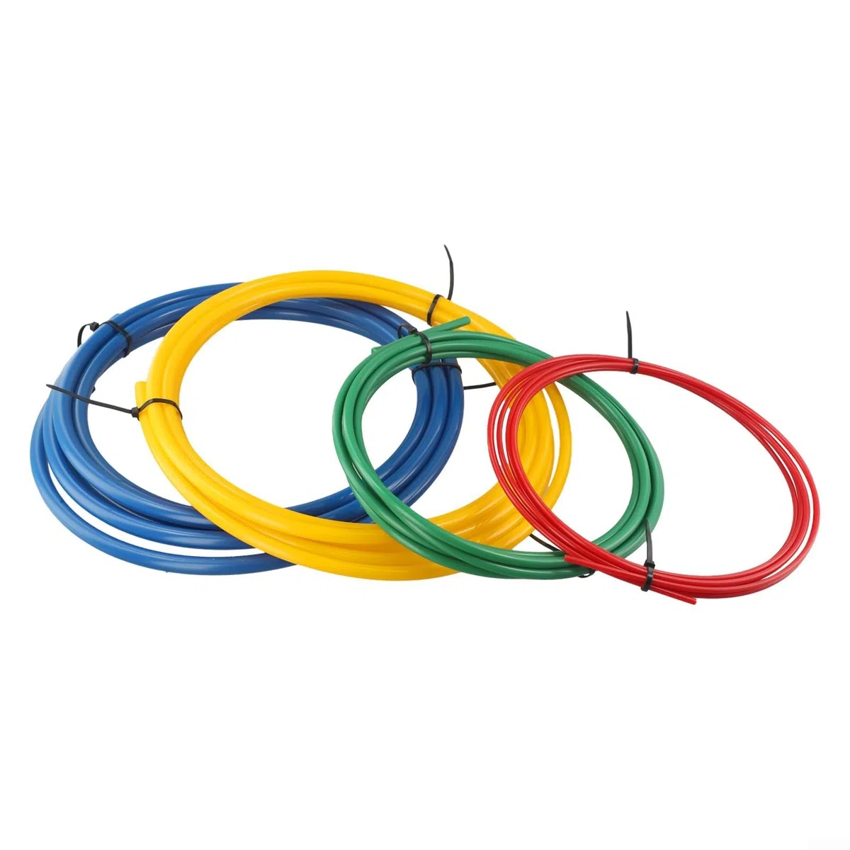 Kit de cintrage pour tuyaux en cuivre pour climatisation - En plastique PE - Avec 4 tailles - Bandes flexibles intégrées - Pour tuyaux de 1/4, 3/8, 1/2, 5/8", longueur : 4 m, modèle CT-205