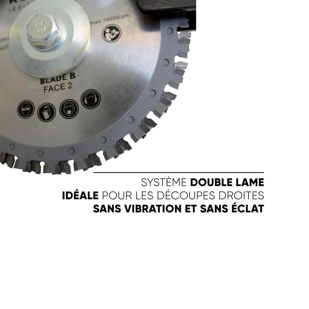 Scie circulaire double lame multi-matériaux 125 mm