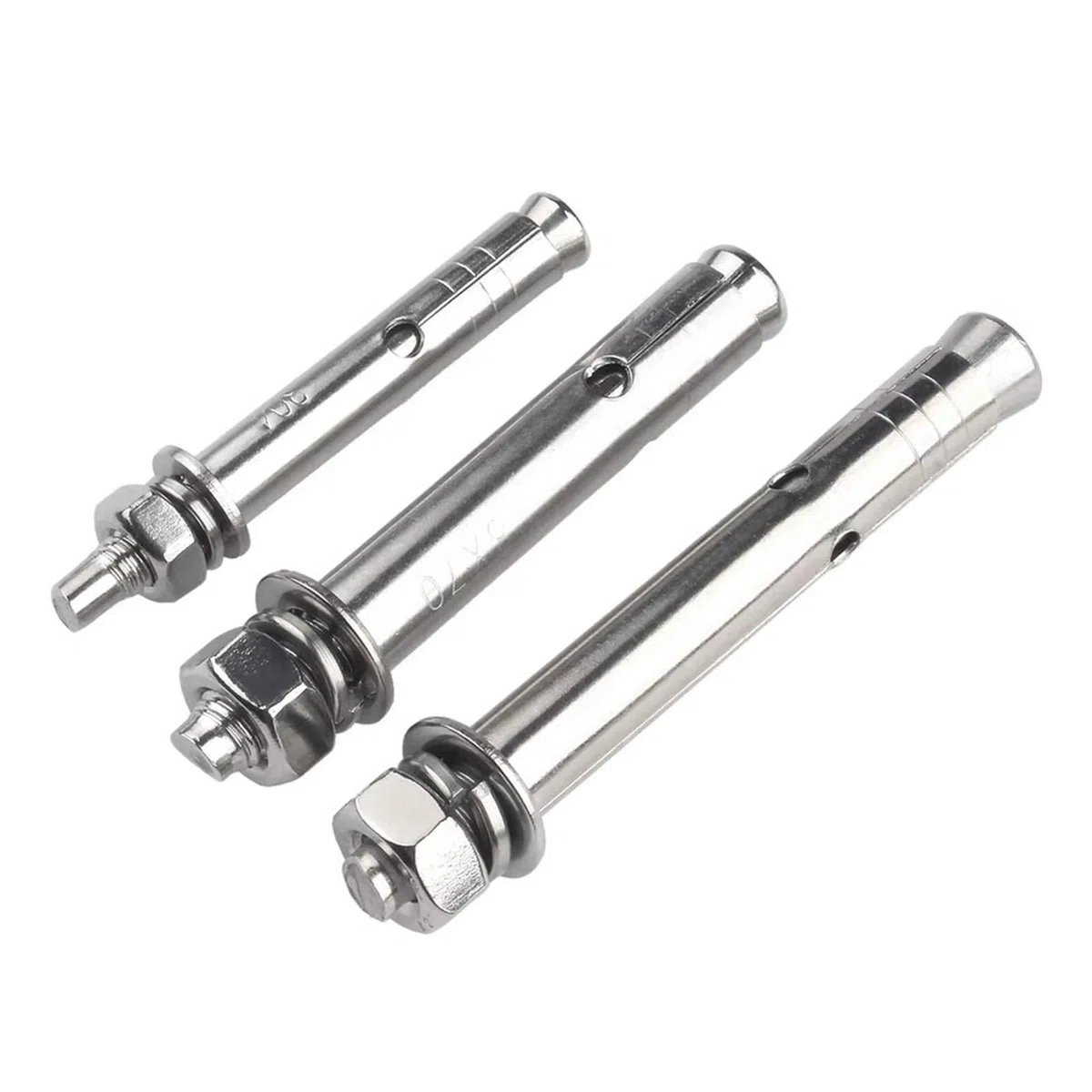 Boulons à vis d'expansion d'ancrage à manchon en acier inoxydable 304, boulon d'expansion hexagonal externe M6-M20 pour le montage de Construction en béton(M10-200mm-1pc)
