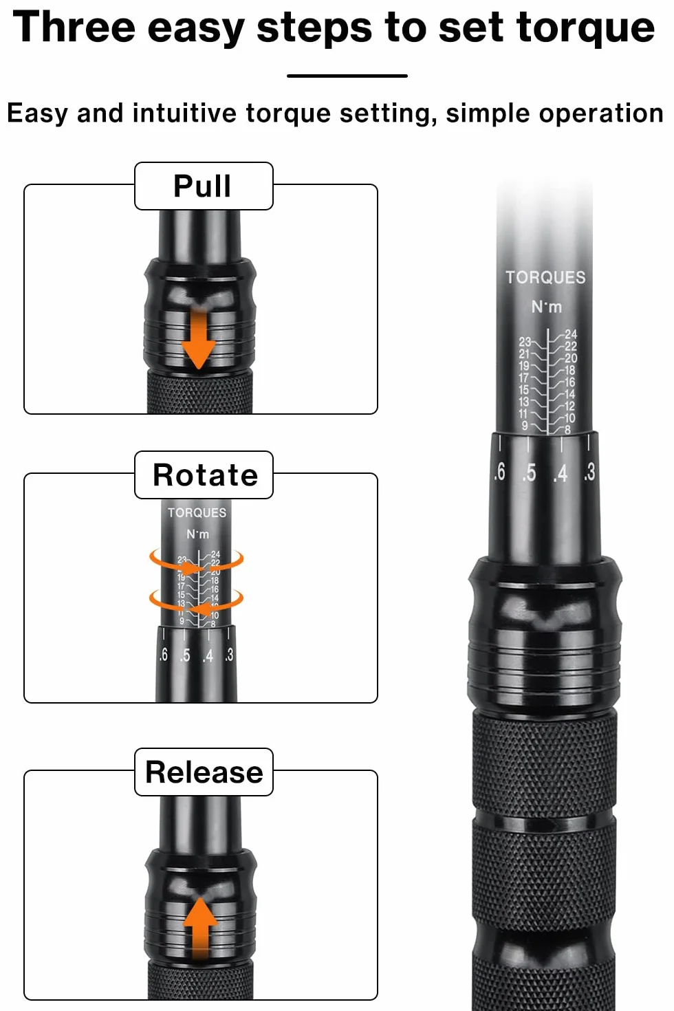Lytool Clé Dynamométrique Velo 1/4", 2-24 Nm Clé Dynamométrique Moto | Clé de Torsion, Précision ± 3%, 14 Pièces Kit D'entretien Vélos Route Montagne avec Barre D'extension, Douilles Hex et Torx