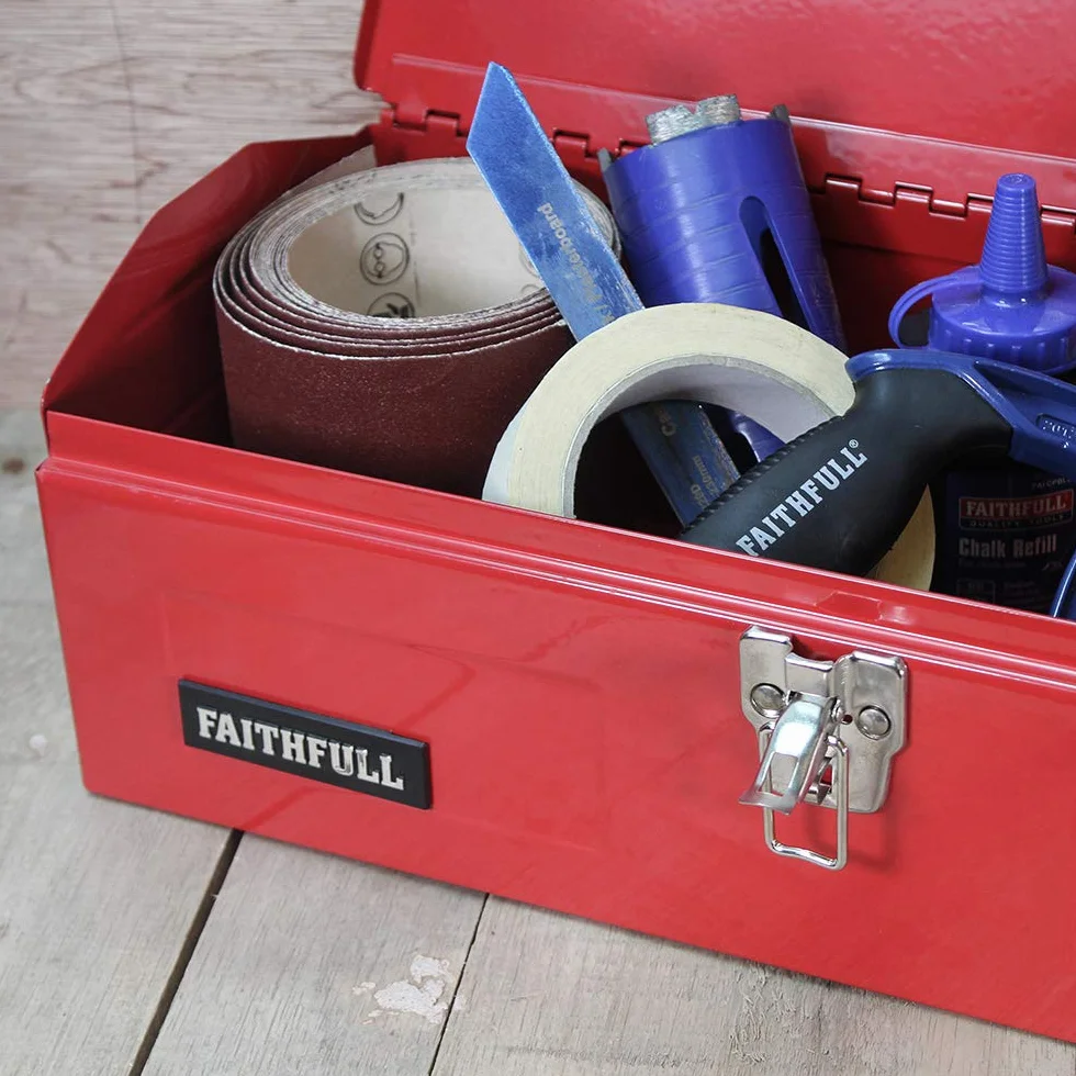 Faithfull TBB16 Caisse à outils en métal 42 cm (Import Grande Bretagne)