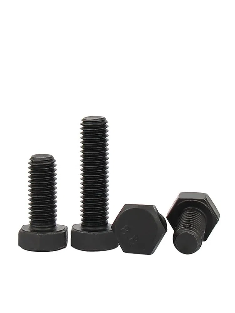 M7 noir 8,8 boulons à tête hexagonale en acier pas de vis 1,0 (50,M7-1.0 x 12mm)