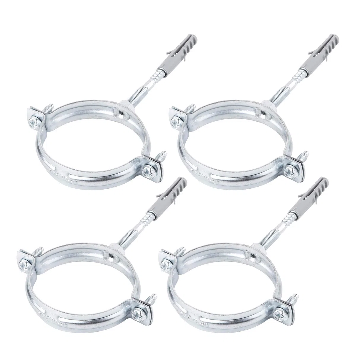 (Lot de 4 pièces) Supports pour tuyaux métalliques Clips Pinces pour tubes Ø 75-80 mm (4)