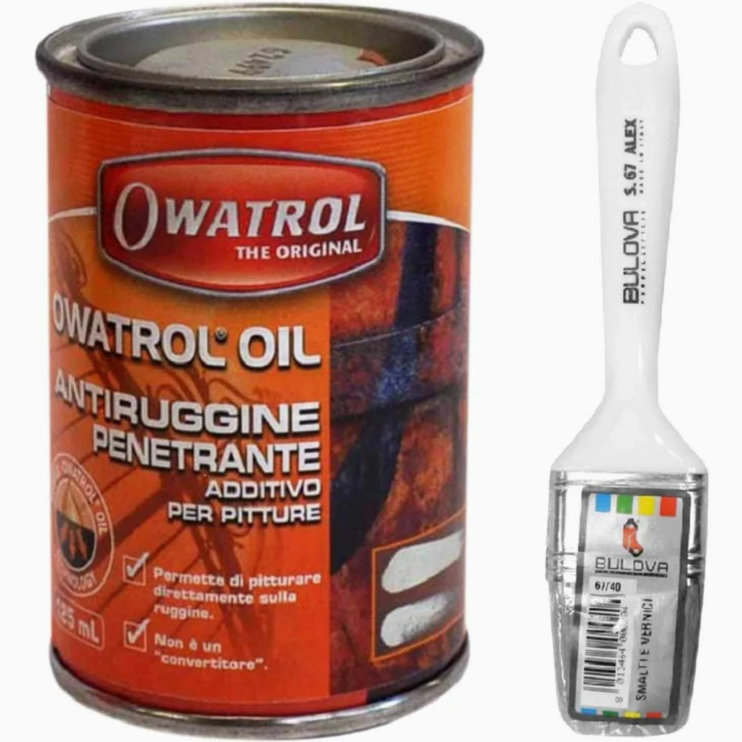 Owatrol Owatrol-Rustol Auto antirouille multifonction Additif pour peinture (125 ml avec pinceau)