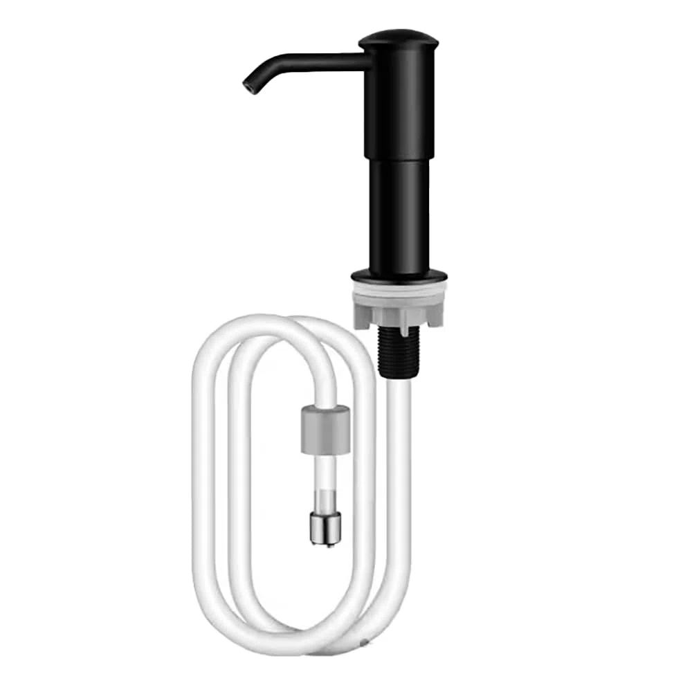 Distributeur de Savon Encastrable Distributeur Savon Evier Cuisine Distributeur Savon Tête de Pompe avec Tube d'extension de 100 cm / 40("