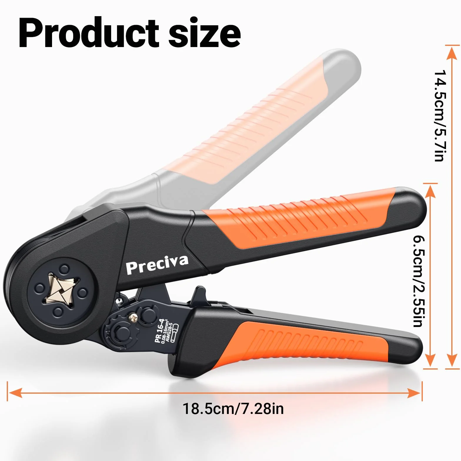 Preciva 0.08-16mm²Pince a Sertir,PR16-4 Pince à Sertir Auto-ajustable Sertisseur, Cosses Electriques a sertir pour Terminaux Câbles