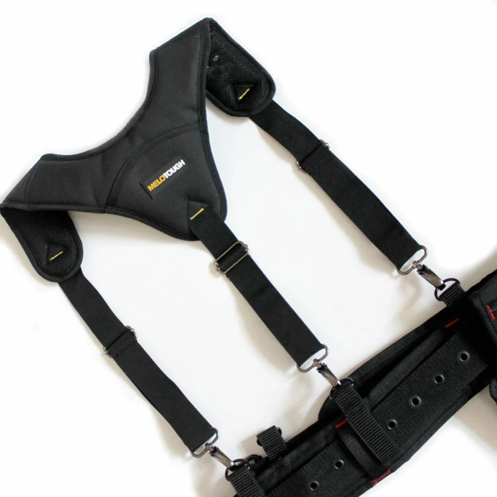MELOTOUGH Ceintures Porte-outils Bretelles de ceinture à outils Bretelles rembourrées à 3 points et boucle de bretelles à 3 paquets
