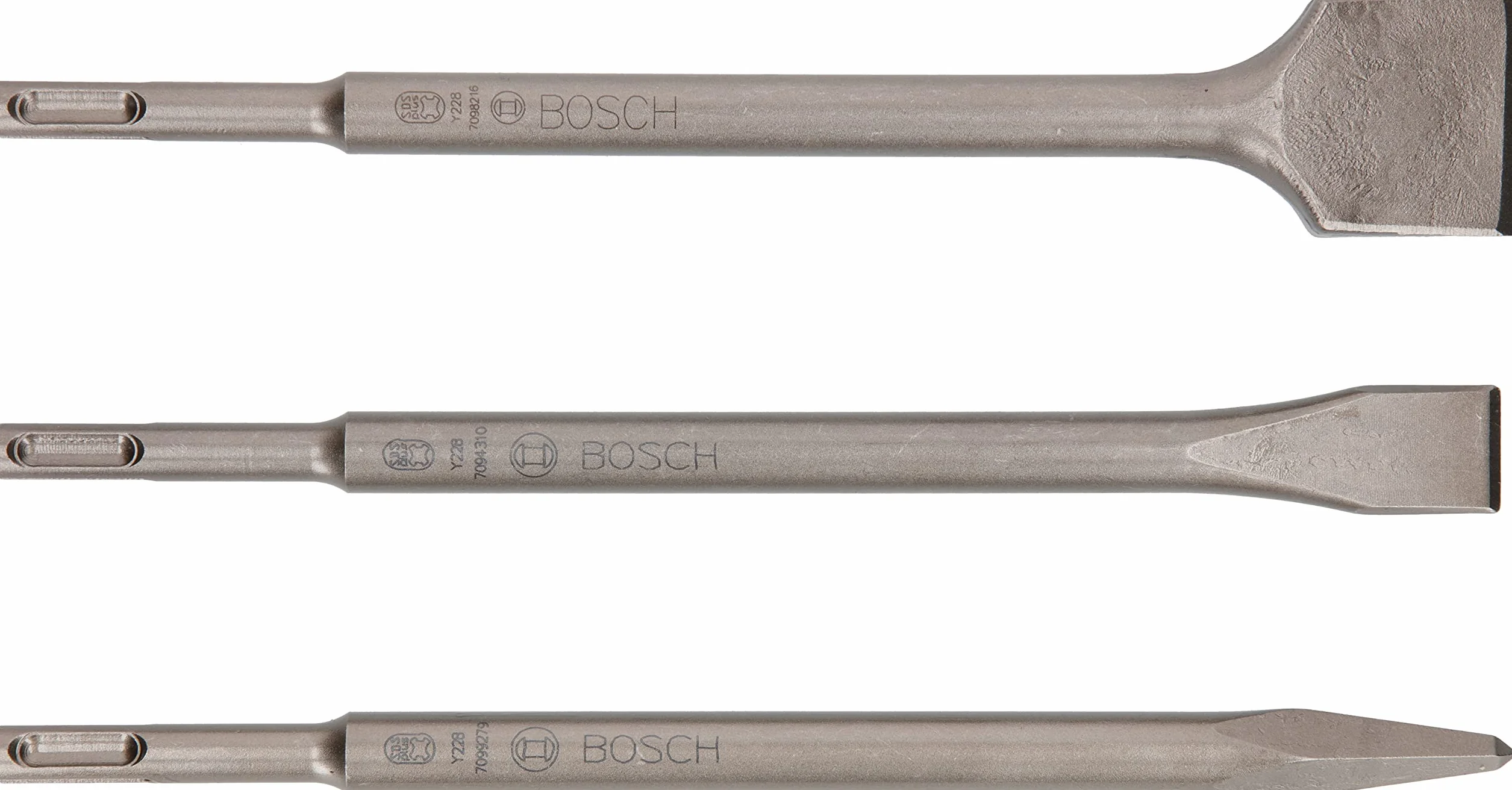 Bosch Accessories 3 pièces it de burins SDS plus (pour le béton et la maçonnerie, accessoires pour marteau burineur) 2607019457 Argent