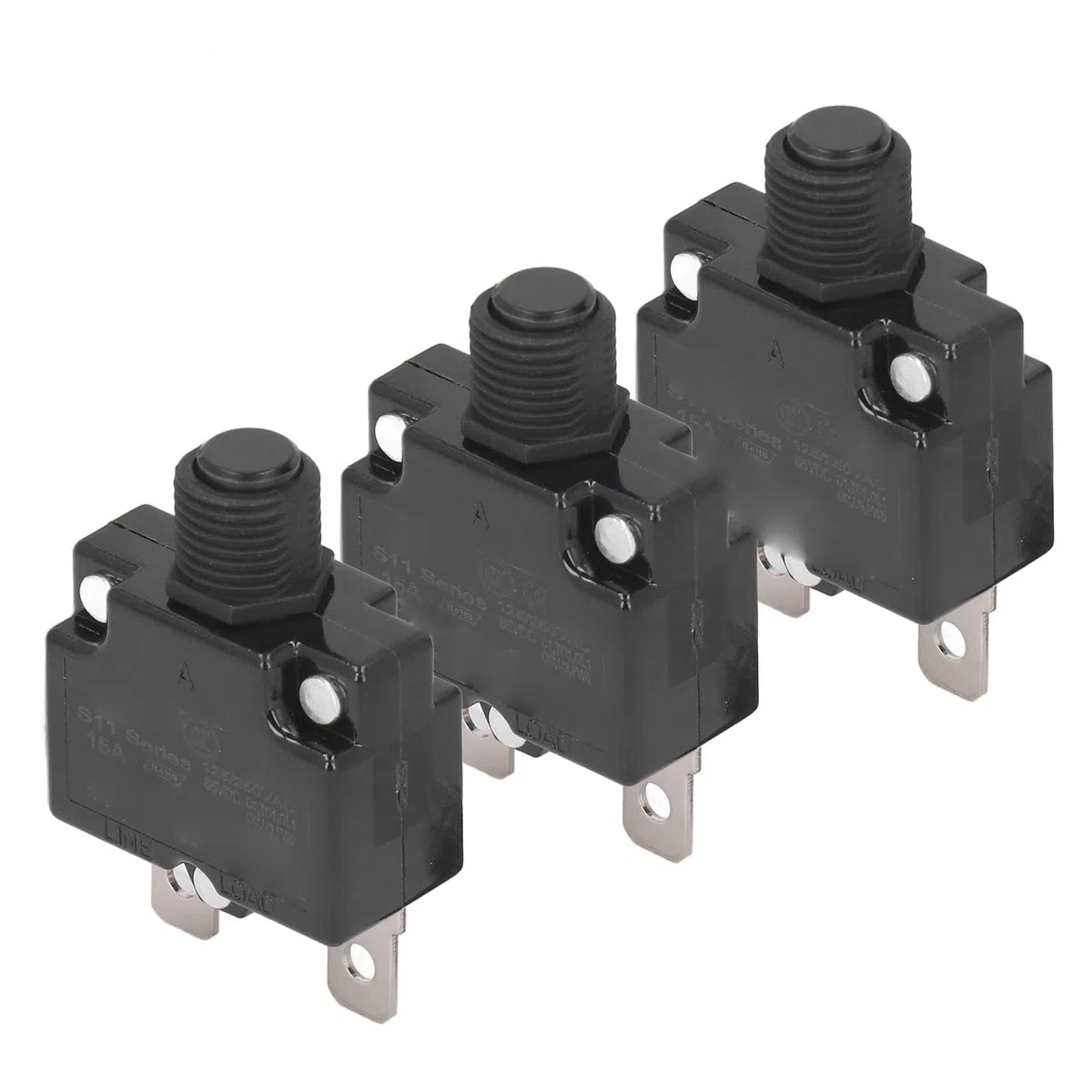 10 Pièces Disjoncteur Thermique 15A Protecteur de Surcharge Fusible Relais Réinitialisation Automatique pour Pompe à Eau Générateur Compresseur D'air