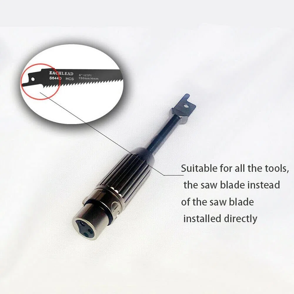 1 adaptateur de scie à 3 connecteurs XLR pour scies alternatives, accessoires de machines à trois prises, interface en acier inoxydable