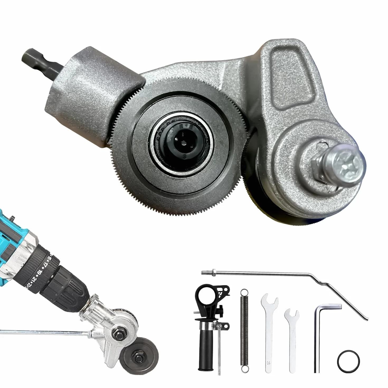 Grignoteuse de Tôle, Coupeur Plaque avec Adaptateur, Coupeur de plaque de perceuse électrique, Coupe Plaque de Perceuse Électrique pour Couper de Fer Acier Cuivre Aluminium