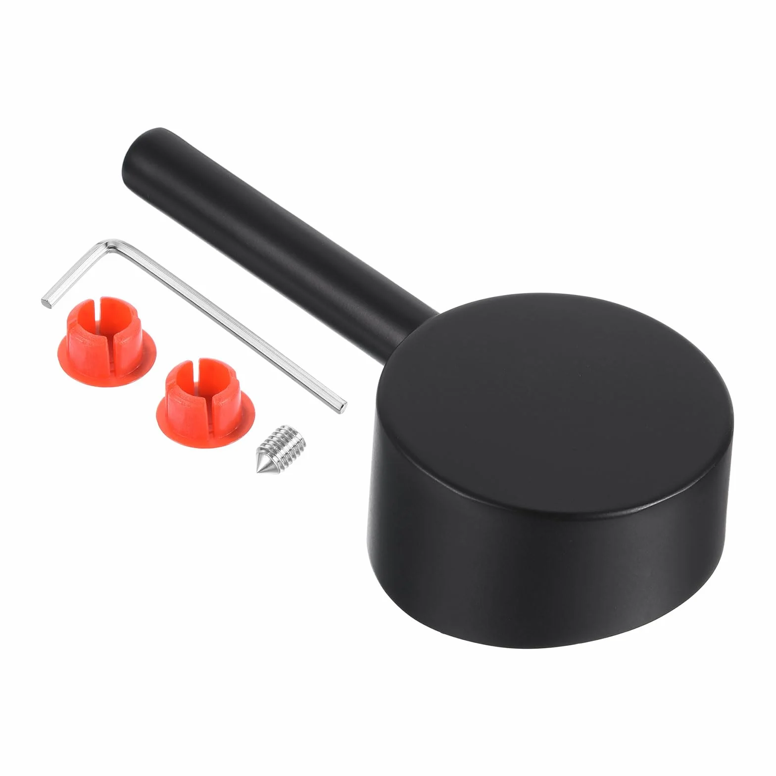 uxcell Poignée de robinet à levier unique pour cartouche de 40 mm, poignée de robinet de rechange en alliage de zinc pour cuisine, salle de bain, douche, 10,9 x 4,6 cm, noir