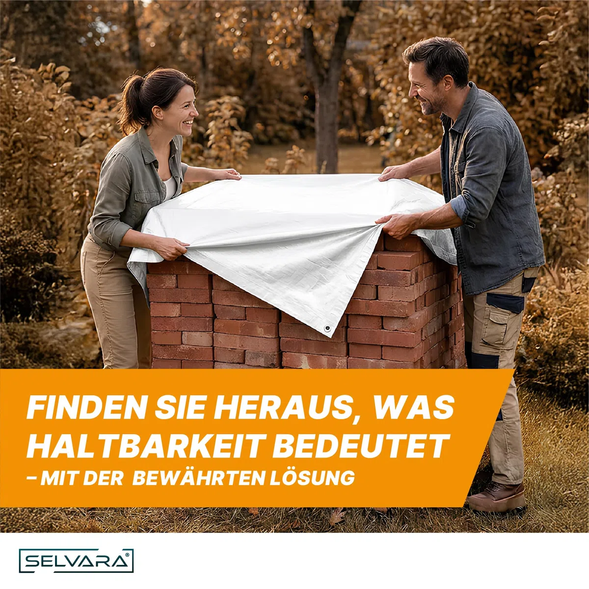 Bâche de Protection extérieure 140g/m² | Bâche Premium Line 4m x 4m | Bâches Multiusage Blanches | Anti-déchirure et Protection UV | Bâches en polyéthylène avec œillets I Large Choix de Tailles