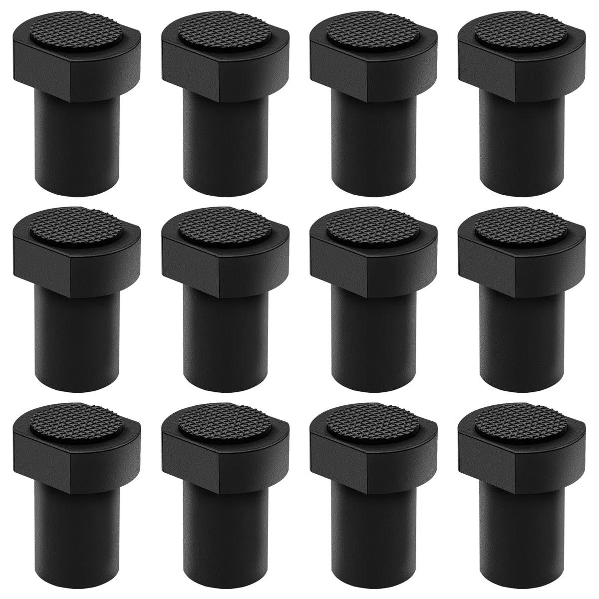 Lot de 12 crochets de banc en alliage d'aluminium - Pince pour chien - Table de travail du bois - Mâchoires de serrage - Établi - Positionnement - Bouchon de rabot - Pince pour chien - Accessoire pour