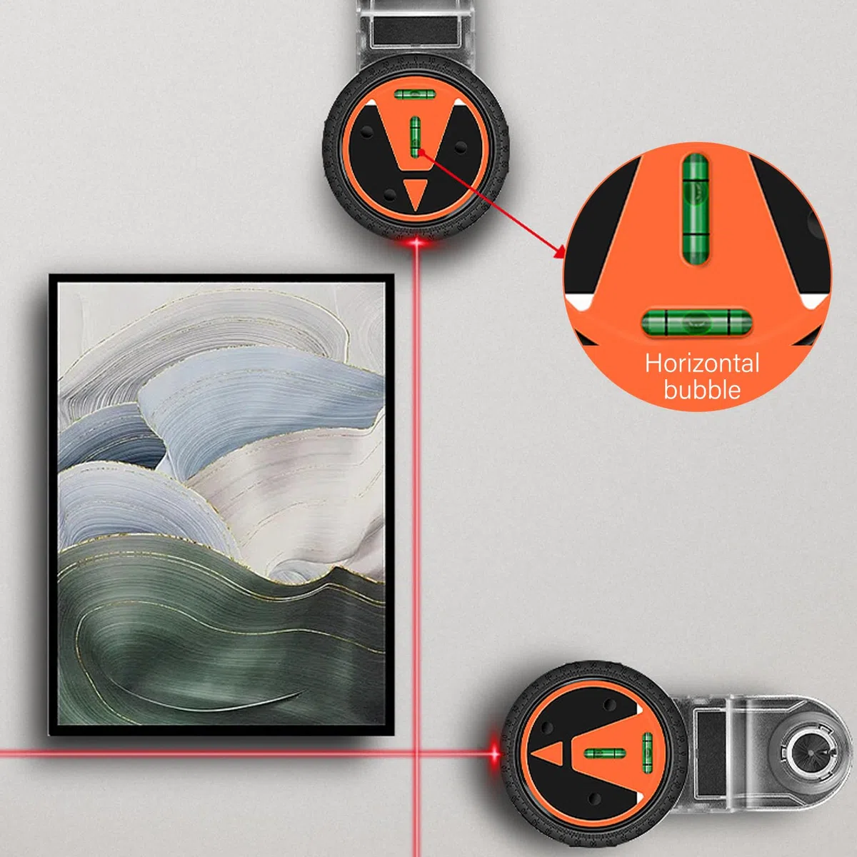Collecteur de poussière de perçage avec outil de nivellement et ventouse électronique sous vide, niveau à bulle 2 en 1 avec aspiration de poussière, collecteur de poussière électrique pour accrocher