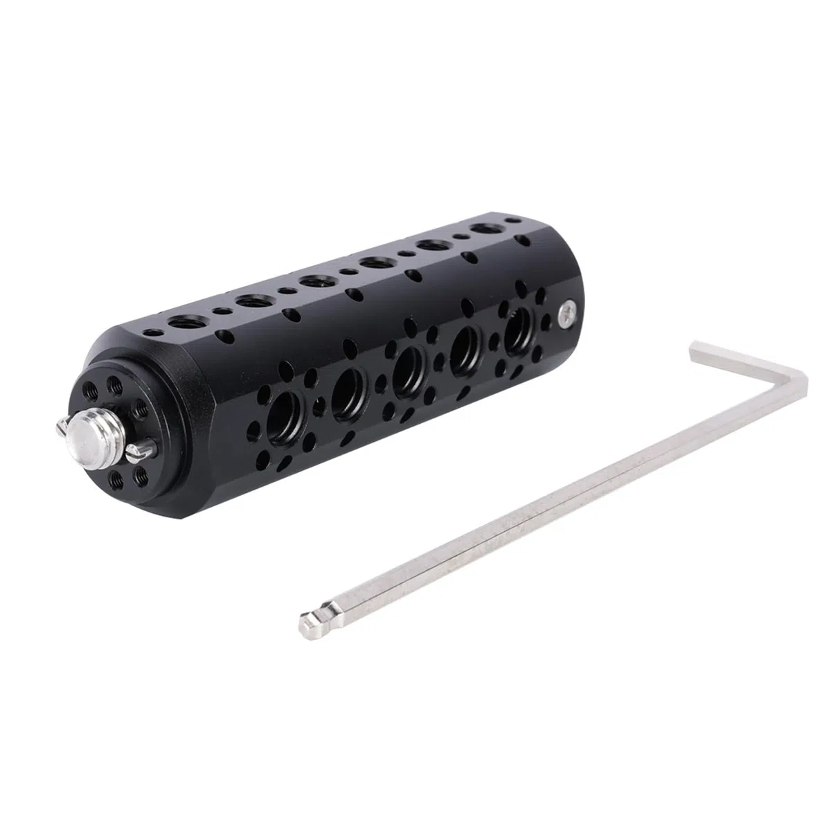 NICEYRIG Extension de poignée Ronde, poignée d'extension multifonctionnelle en Alliage d'aluminium AR-ri avec Trou de localisation 6,35 mm - 50,8 cm et 0,95 cm - 16, Ergonomique Universelle