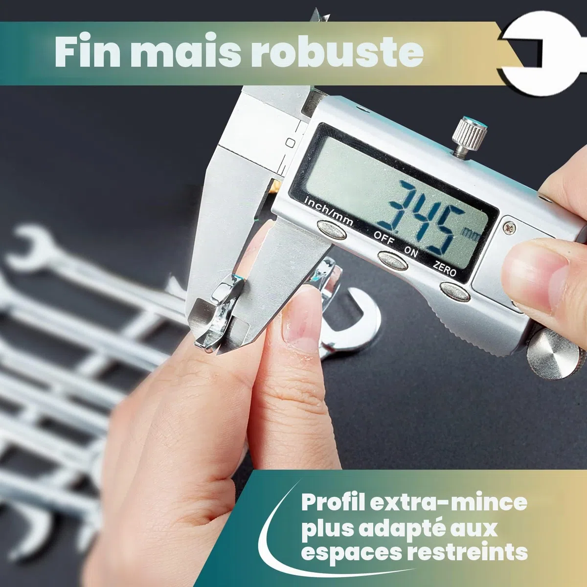Lot de 20 mini clés à double extrémité ouverte standard métriques et SAE 5/32"-7/16" et 4-11 mm extra fines avec pochette de rangement pour rouleaux, ensemble de clés d'allumage à double
