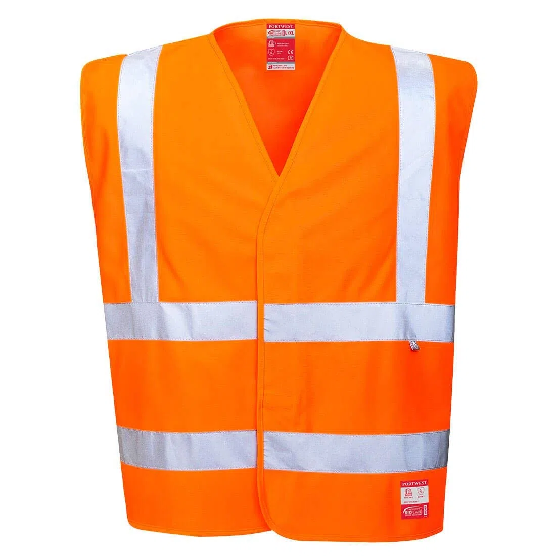 Portwest Gilet HV antistatique et flamme résistant, Couleur: Orange, Taille: L/XL, FR71ORRL/XL