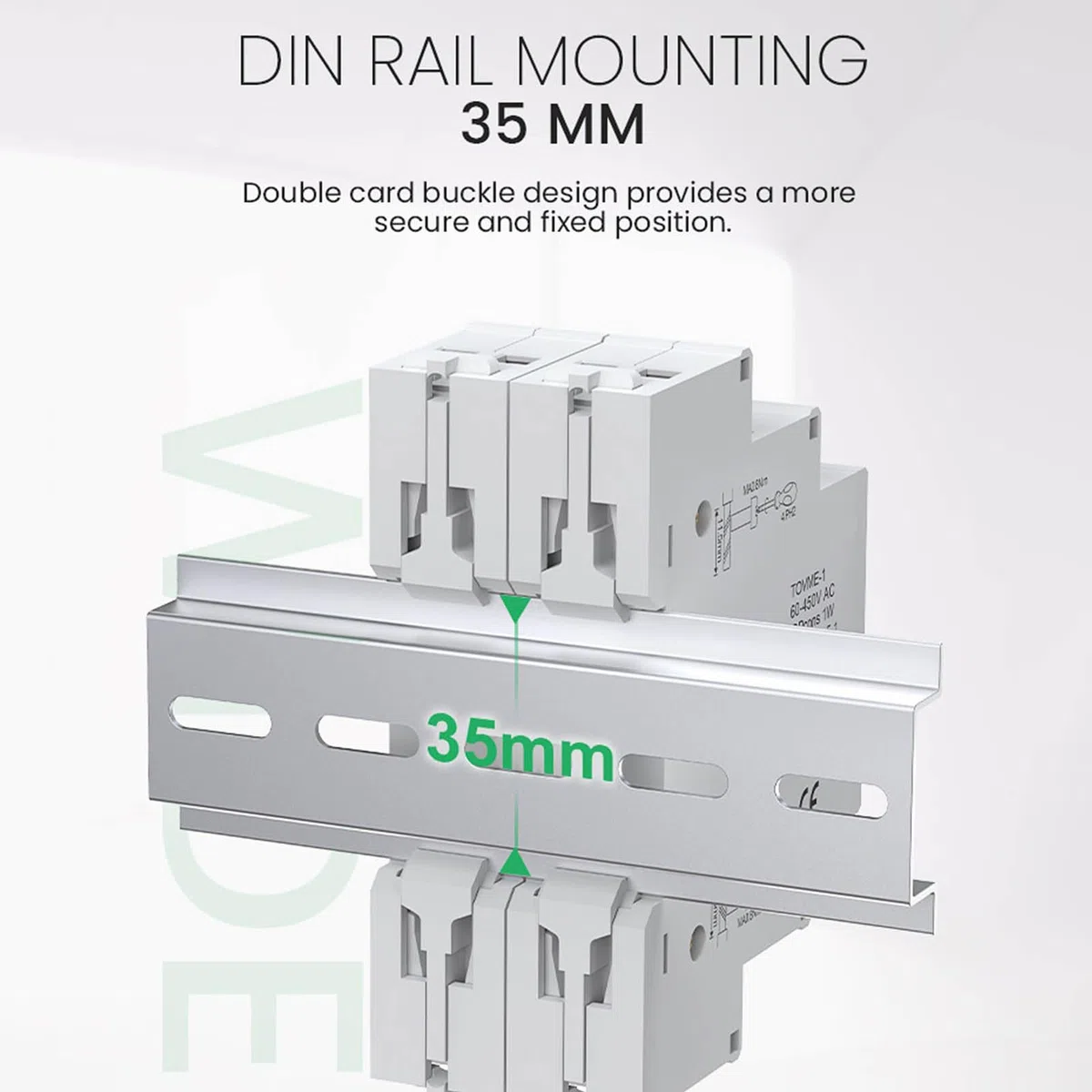 Marhynchus Voltmètre triphasé, Voltmètre Numérique LCD pour Mesure de Tension AC 60-450 V, monté sur Rail Din avec Interface Conviviale