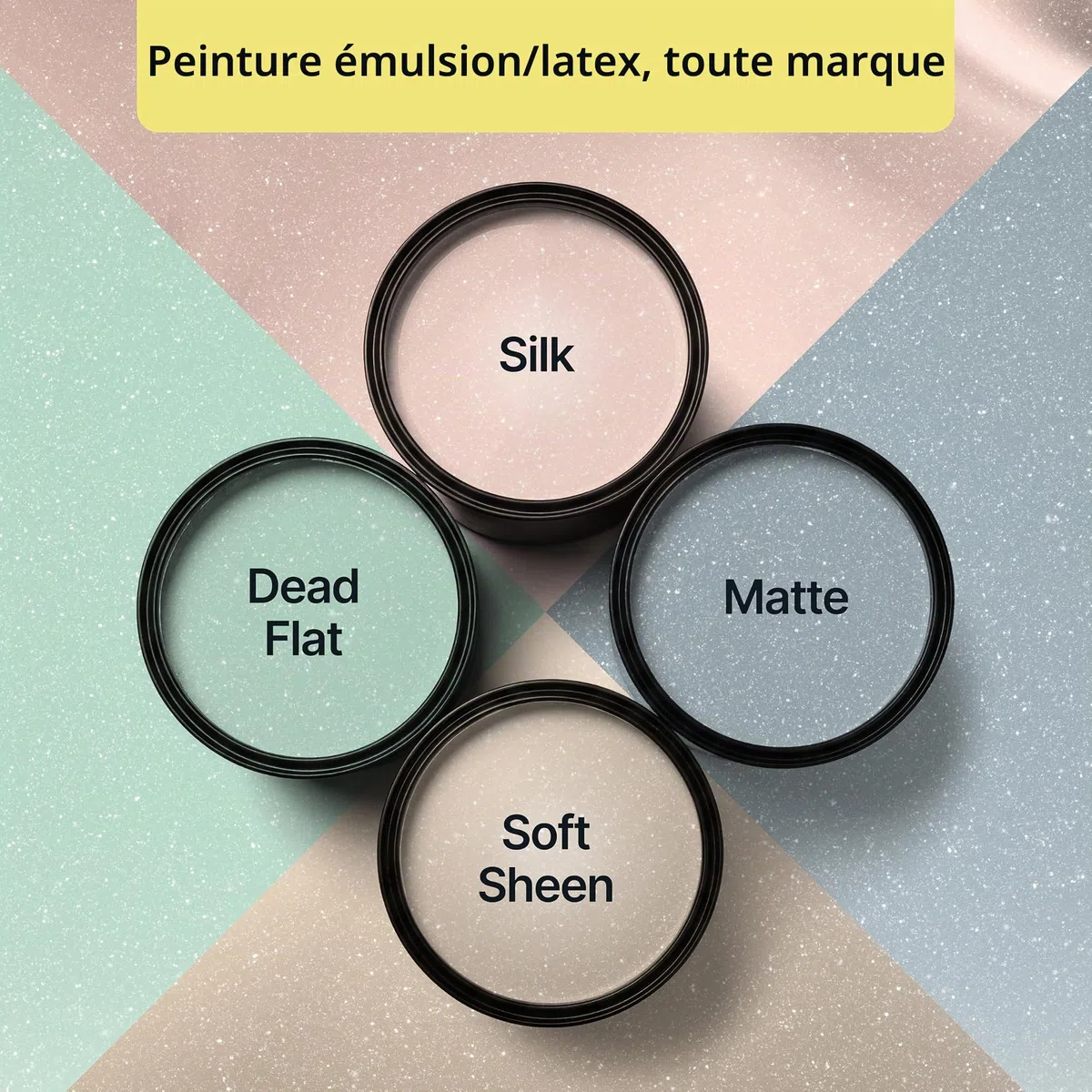 Hemway Additif de peinture à paillettes fines 0,4 mm pour murs et plafonds 100 g, argent