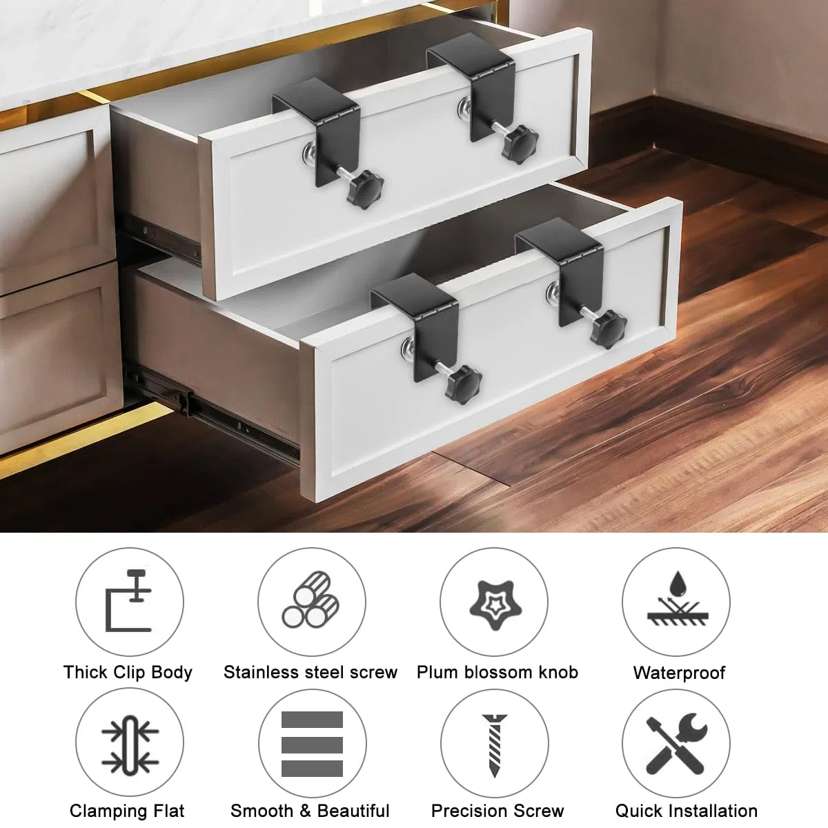Serre Joint Menuisier en C, 50 mm Réglable Pince C, Cabinet Clamps, Acier Inoxydable, Mini Pince Serre Joint Dormant, pour Fixation du Bois, Fabrication et Bricolage
