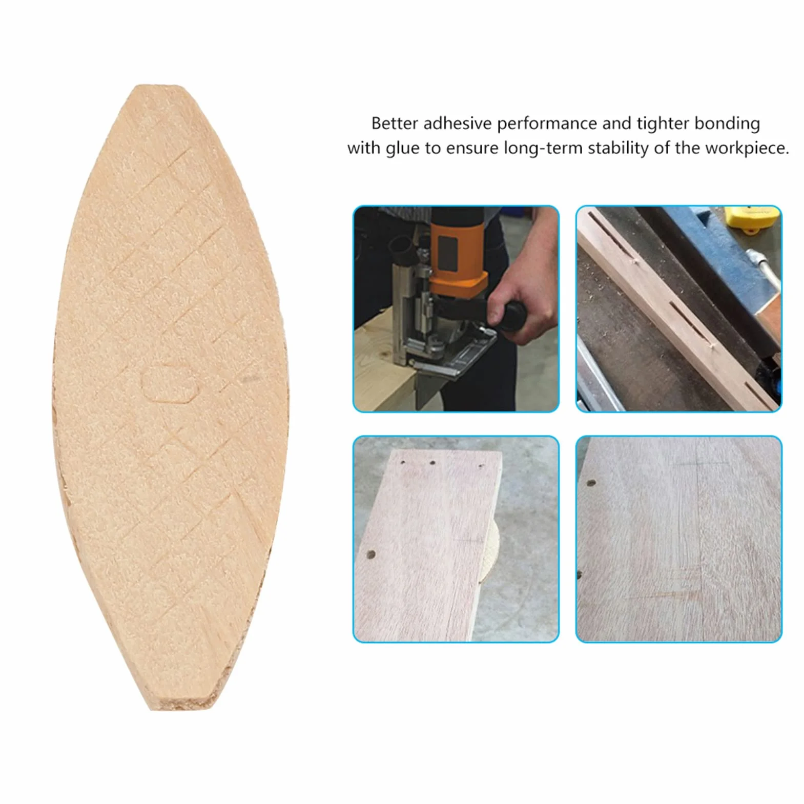 100 Pièces Lamelles dAssemblage, Biscuit D'assemblage De Plaques, Chevilles Plates en Bois De Hêtre pour Les Menuisiers etLes Projets de Bricolage(0#)