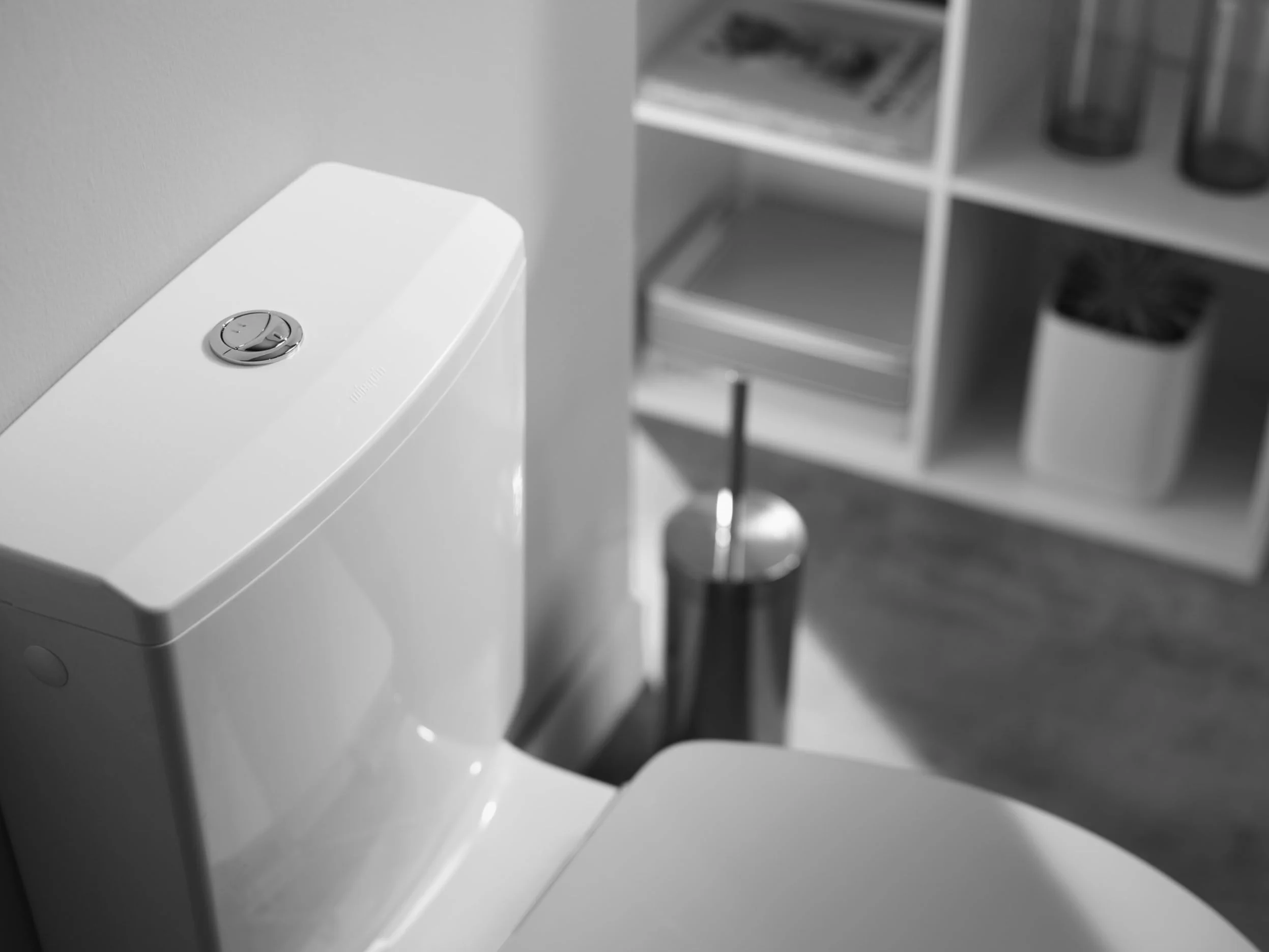 Wirquin 10722802 Mécanisme chasse d'eau wc double chasse avec bouton poussoir à câble MW2, gris