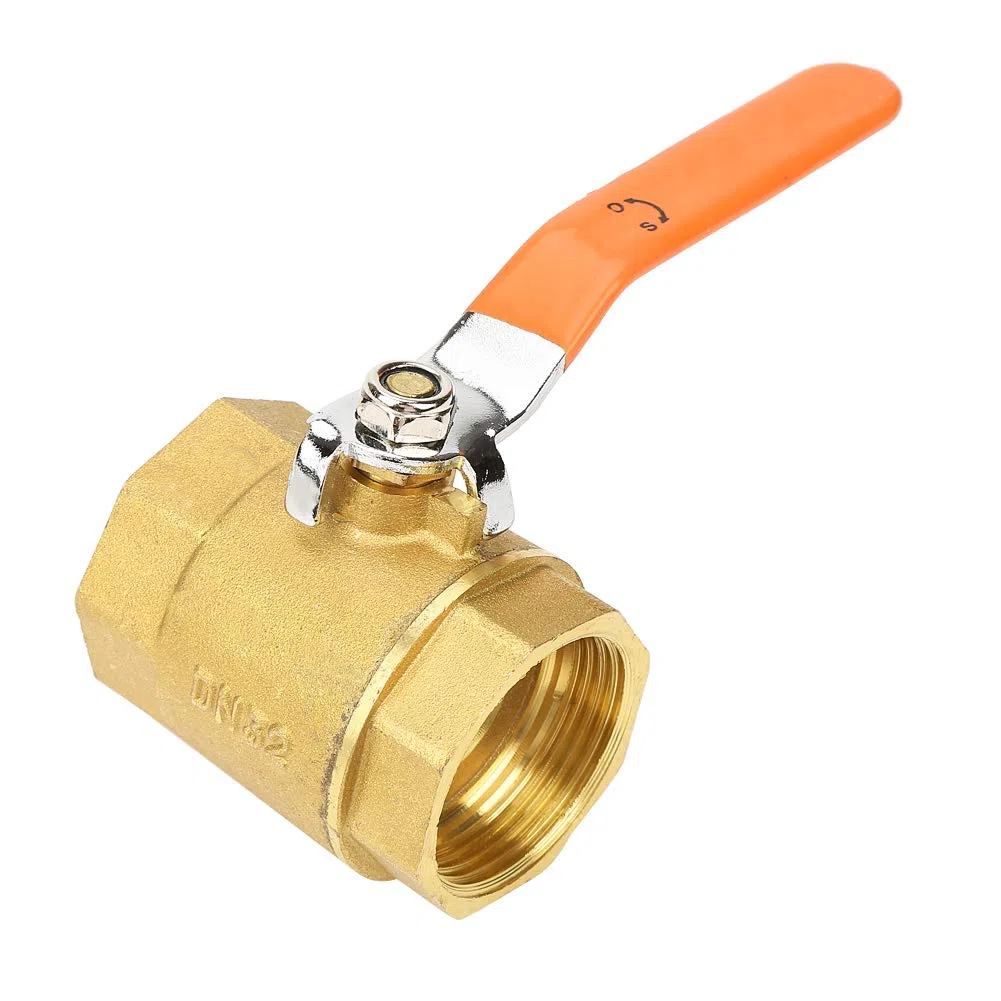 Robinet à Tournant Sphérique en Laiton BSP, DN32 1.6MPa 1-1/4-inch Vanne d'Arrêt à Robinet à Boisseau Sphérique à Filetage Femelle avec Poignée à Levier pour Gaz eau
