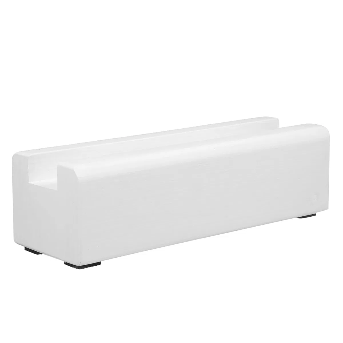 DOITOOL Support de Miroir sur Pied en Bois Blanc Bords Courbés, Design Moderne Élégant, Stabilité Renforcée pour Présentoir à Œuvres d'art Les Intérieurs Contemporains
