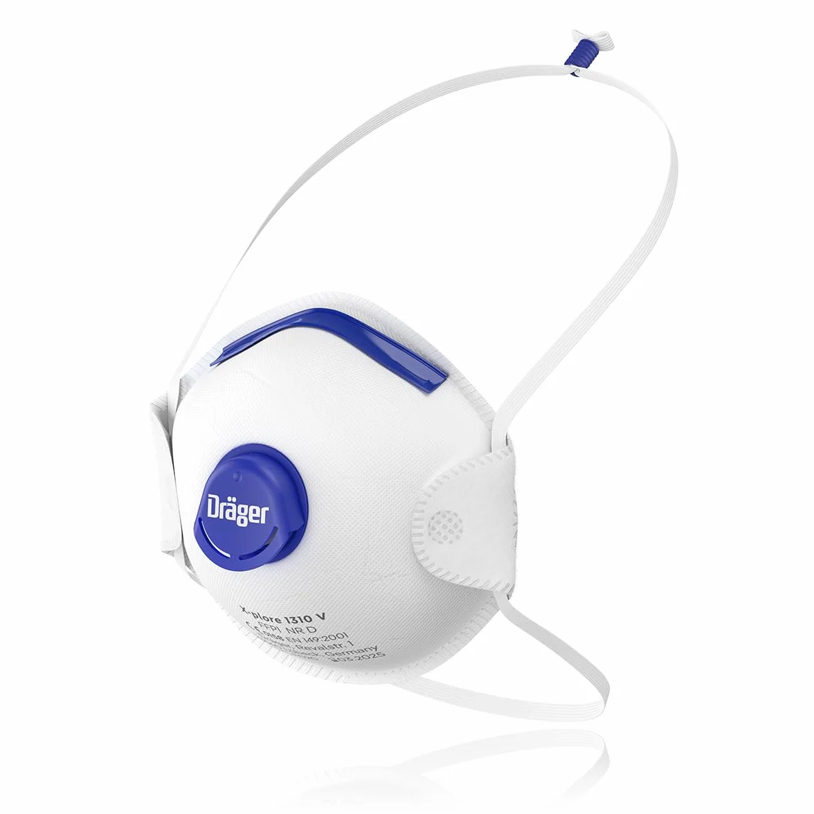 Dräger X-plore 1310 V Masques de protection respiratoire antiparticules jetable FFP1 NR D, Filtration haute performance et confort d'utilisation