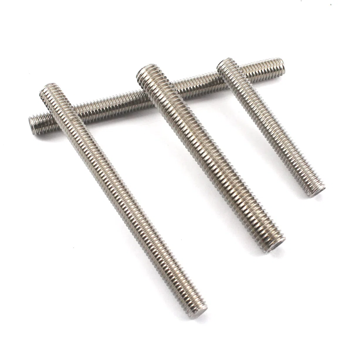 4 tiges de vis M12 x 150 en acier inoxydable entièrement filetées