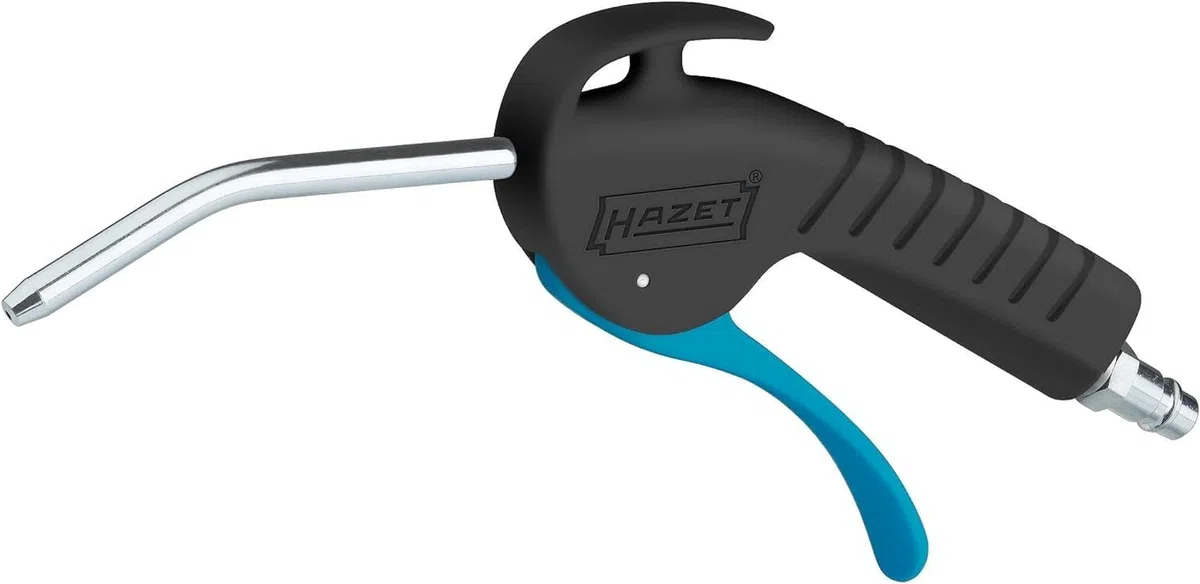 HAZET Pistolet de soufflage 9040P-1 I Buse longue de 100 mm, courbée, pression de service de 6 bars avec poignée ergonomique I pour une élimination rapide des copeaux ou autres corps étrangers'.