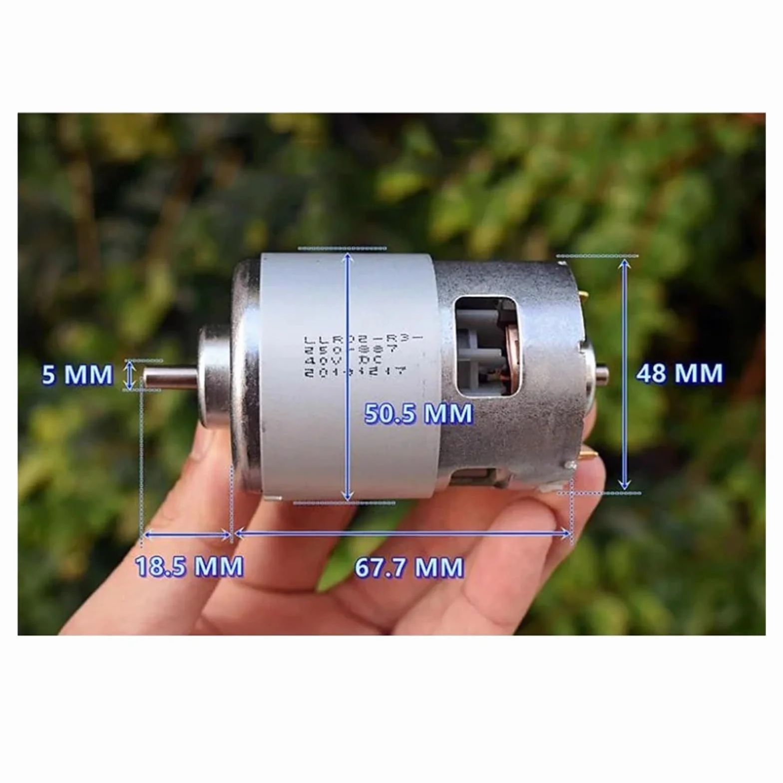 Moteur RS-887 de 48mm, 36V-40V DC, 18500 tr/min, haute vitesse, Double roulement à billes