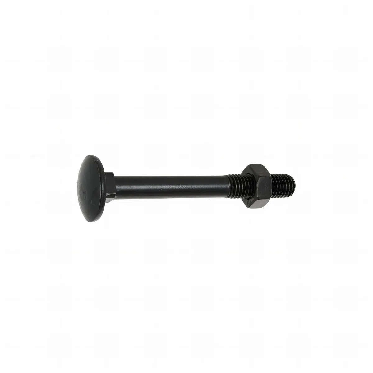 10 Boulons tête ronde collet carré DIN603/555 acier zingués Noir diamètre 6,0 mm - Longueur 70 mm - Diamètre 6 mm