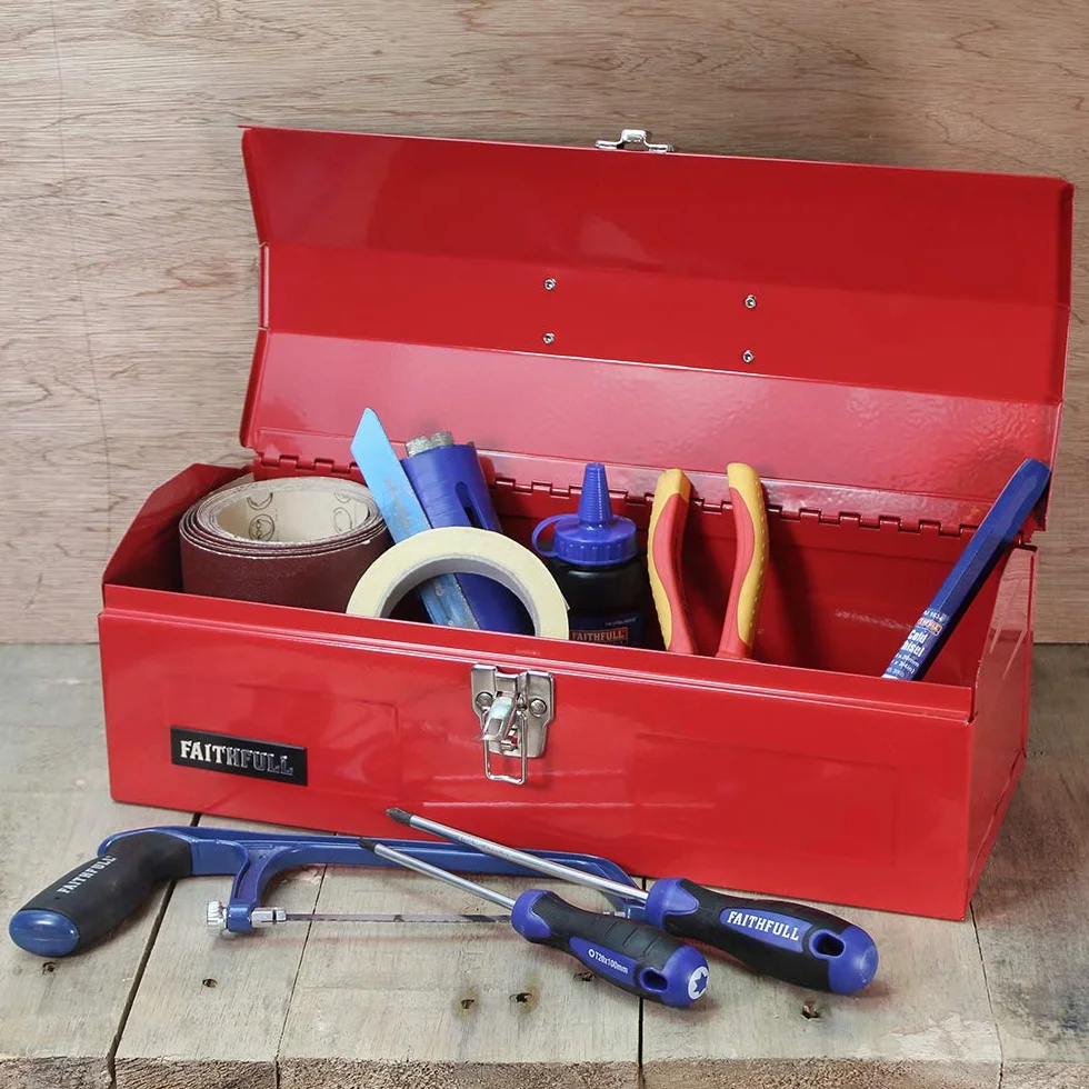 Faithfull TBB16 Caisse à outils en métal 42 cm (Import Grande Bretagne)