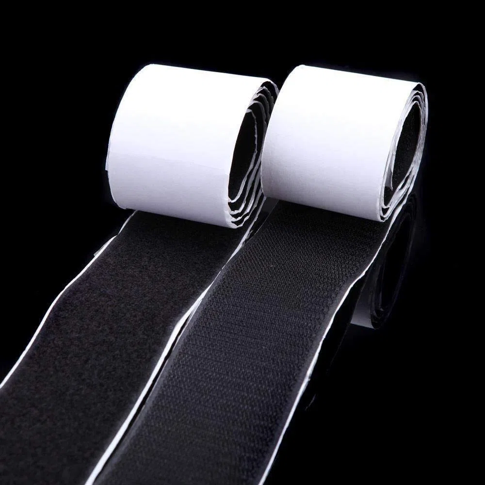 10cm de large (d'environ 10cm de long Crochet et boucle Bande adhÈsive avec ensemble de Super Sticky Colle Tissu en nylon fermeture Noir 5M
